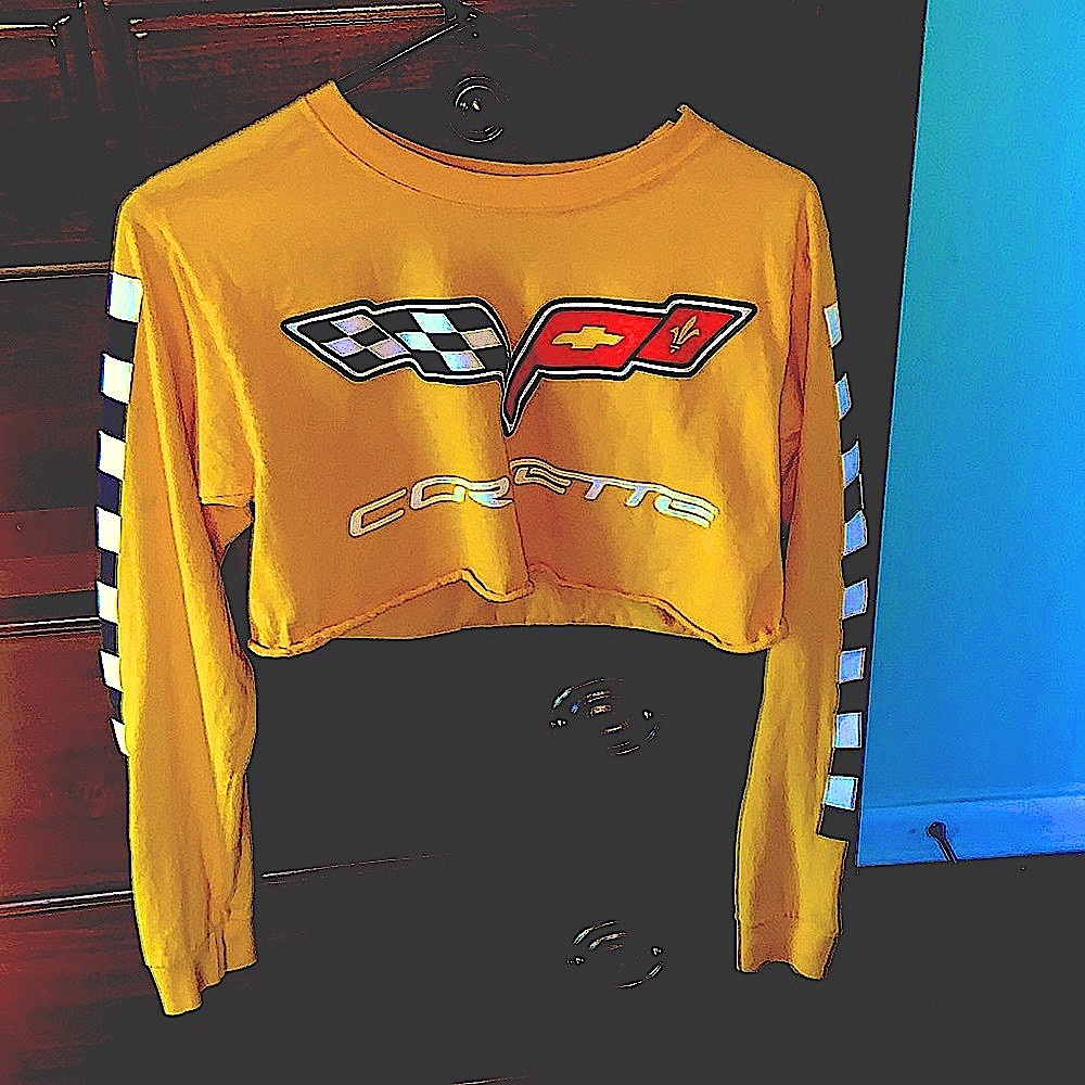 Long sleeve corvette half top